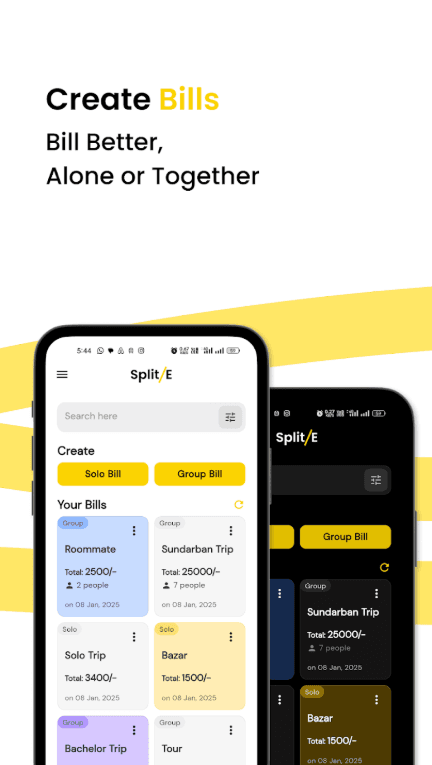 SplitE App Screen 3